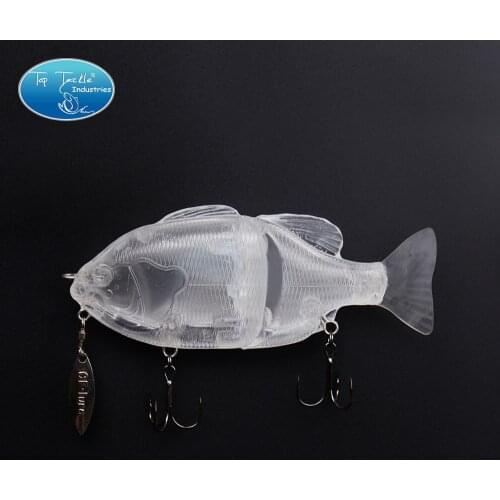 Unpainted fishing lure floating swimbait jointed bait ABS plastic artificial CF LURE Joint Bait 140mm 120mm for pike bass perch