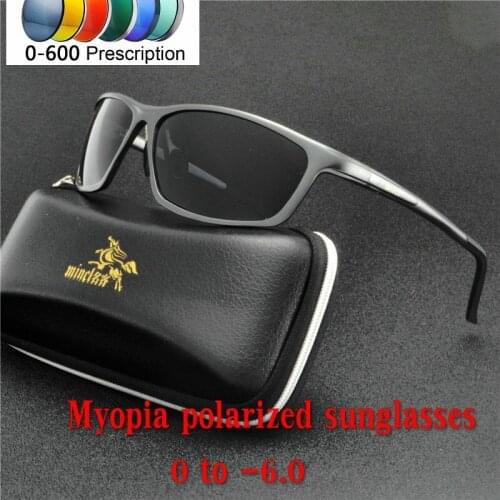 MINCL 2019 New Mens myopia sunglasses myopia glasses Near-sighted prescription glasses eyewear gray lens -0.50 to -6.00 NX
