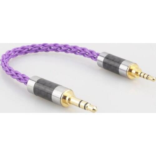 New HIFI Carbon Fiber 2.5mm TRRS Balanced Male to 3.5mm Stereo Male Audio Adapter Cable 3.5mm to 2.5mm TRRS Balance Cable