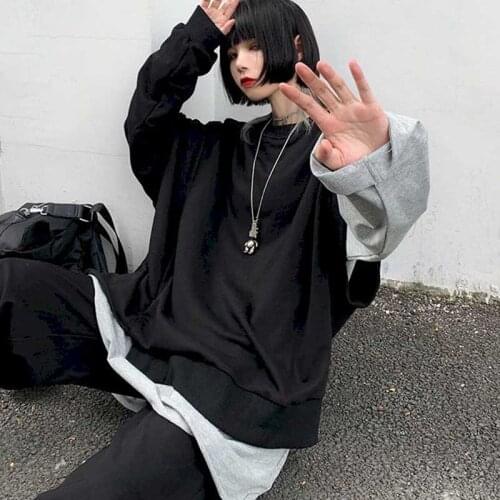 Autumn top student round neck hoodies autumn female Korean version loose round neck womens clothing 2020 new trendy all-match c