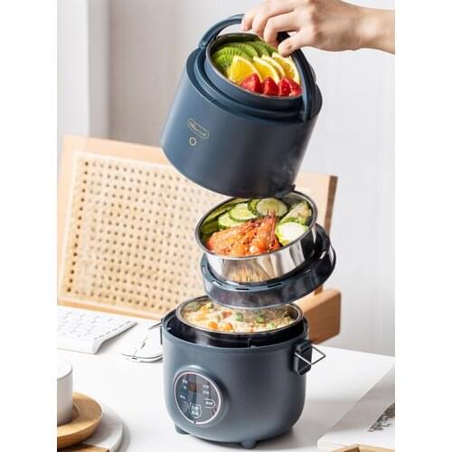 Plug in the new three-layer heating office workers with rice magic device electric heating lunch box J03