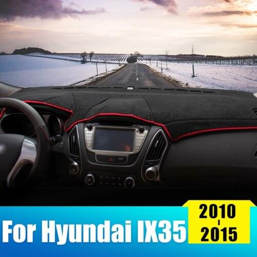 Car Dashboard Avoid light Pad Instrument Platform Desk Cover Mats Carpets For Hyundai IX35 2010-2013 2014 2015 Accessories