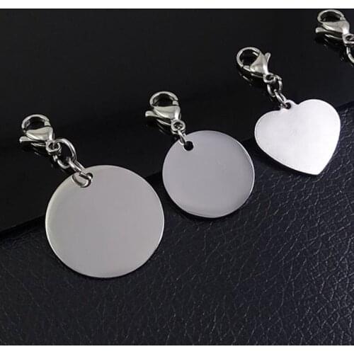 Dog Heart Charms Pendant DIY Necklace Pendants Stainless Steel Pendant For Jewelry Making 6PCSX