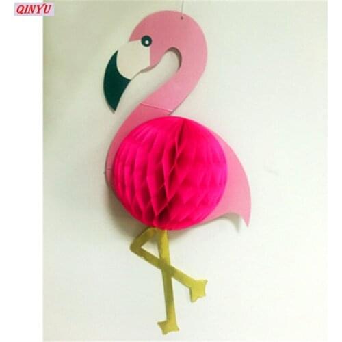 Party Supplies Pink Flamingo Party Honeycomb Ball Christmas Tropical Wedding Birthday Girl Pink Baby Shower Decoration 7Z