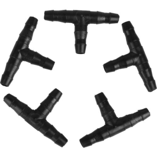 Drip System Hose Tongue Tubing Hose Sleeve Irrigation Tee 4/7 20 Pieces