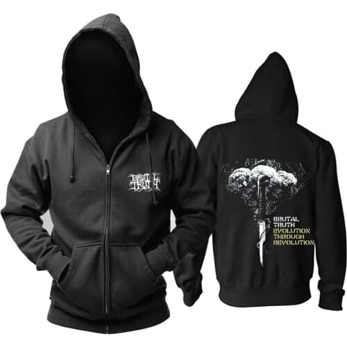 8 designs horrible zipper Sweatshirt Brutal Truth Rock Cotton hoodies brand shell jacket punk metal chandal hombre sudadera