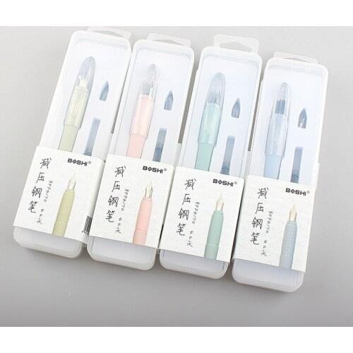 High Quality Fashion Dual-use Fountain 4Colors Office Student School Stationery Supplies Ink Pens For Writing