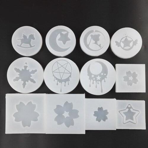 1pcs UV Resin Jewelry Liquid Silicone Mold Flower/Moon/Star Resin Charms Molds For DIY Intersperse Decorate Making Jewelry
