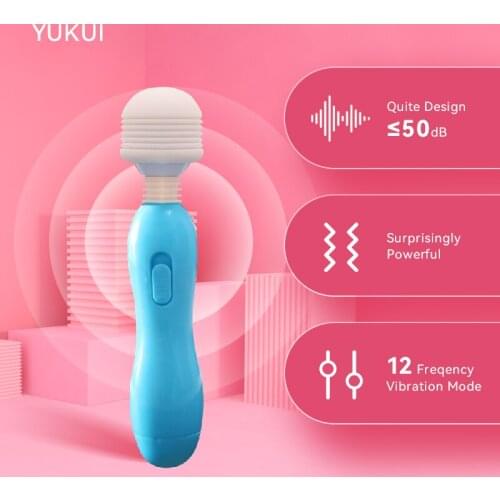 Female Electric Adults Toys AV Stick Female G Spot Massager Mute Waterproof Material Multiple Headgear Options USB Rechargeable