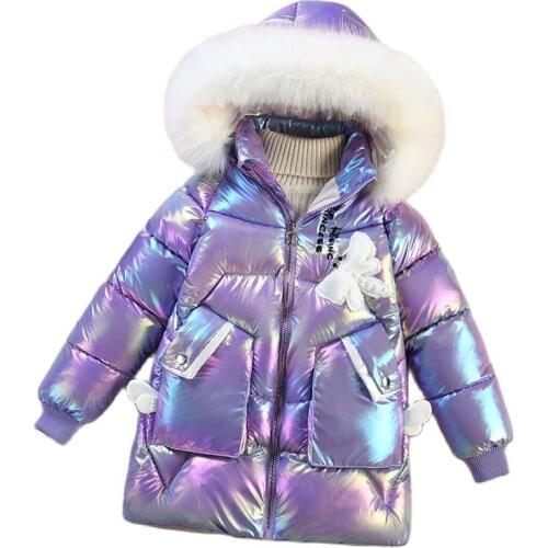 Girls Winter Jacket Plush thicken Warm Coat Clothing Windproof Childrens Winter Jackets Kids Cartoon Winter Outerwear