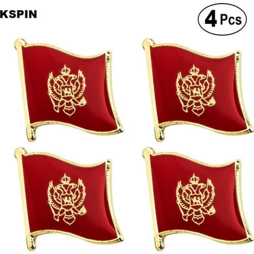 Montenegro Flag Pin Lapel Pin Badge Brooch Icons 4pcs