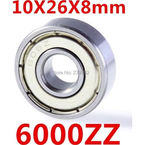 4pcs/lot Free Shipping 6000 6000ZZ 10X26X8 6000Z Miniatura Deep Groove Ball Bearing