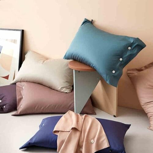 74x48cm 2pcs elegant solid color 100% cotton pillowcase 1 pair couple pillow cover bed sleep pillow case