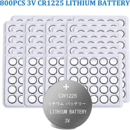 800pcs CR1225 1225 Lithium Battery 3V CR 1225 LM1225 BR1225 KCR1225 for Watch Computer Calculator Control Toys Button Batteries