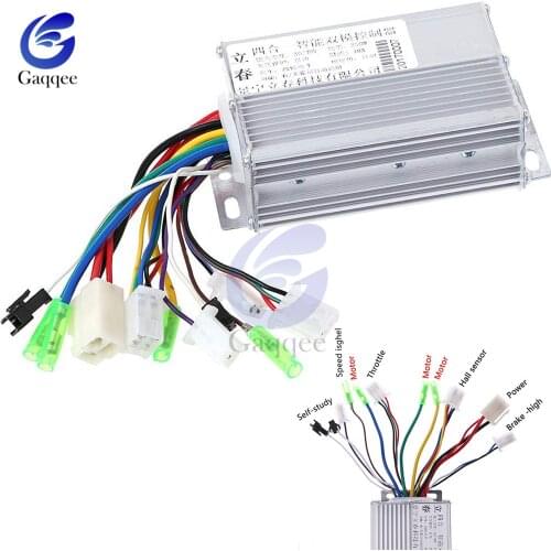 DC 36V/48V 350W Brushless DC Motor Speed Controller Regulator for Electric Bicycle E-bike Scooter 103x70x35mm with Aluminum Case