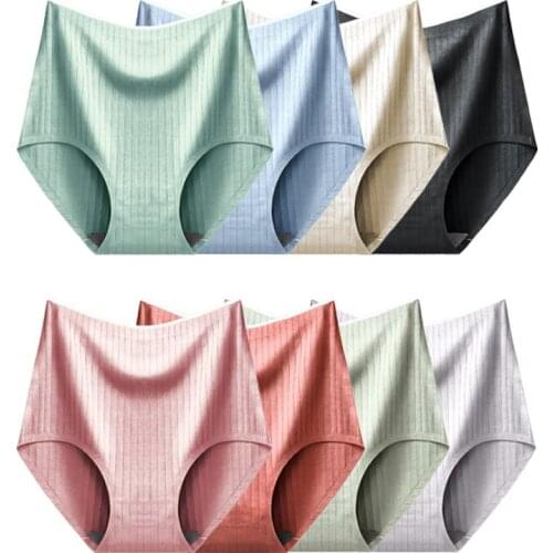 8 Pcs Seamless Cotton Woman Panties Female Underwear Antibacterial Briefs Womens Panties Underwear New 2021 Winter BANNIROU