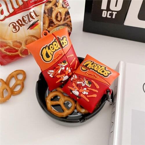 Cheetos Snack Fries 3D Earphone Case for Airpods 1 2 3 Pro Wireless Bluetooth Headset Leopard Silicone Cover for Air Pods Capa