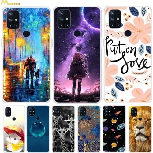 Oneplus Nord N10 5G Phone Case One Plus Nord N100 Silicone Cover TPU Painted Daisy Flowers Pattern Coque OneplusNord N 10 Cases
