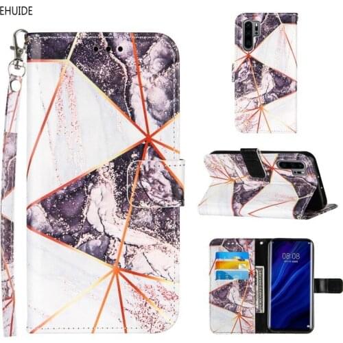 Flip Marble Phone Case For Huawei P30 Pro Lite P Smart Z Y9 Prime 2019 PU Leather Wallet Card Stand Luxury Cover