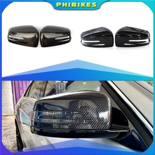 For Mercedes Benz A B C E S CLA GLA GLK Class W176 W246 W204 W212 W221 C177 X204 X156 Carbon Fiber Car Rearview Mirror Cover