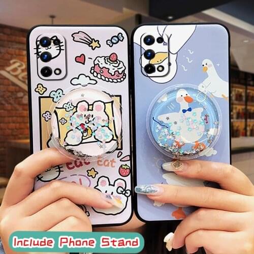 Phone stand holder Kickstand Phone Case For OPPO Realme 7 Pro Waterproof Soft Case drift sand