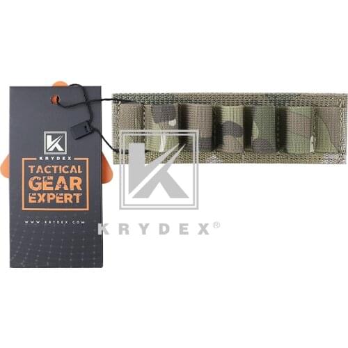 KRYDEX 5 Holes Battery Elastic Storage Holder For Chemlight Shot Shell Tray Pen Hook & Loop Light Stick Elastic Storage Panel MC