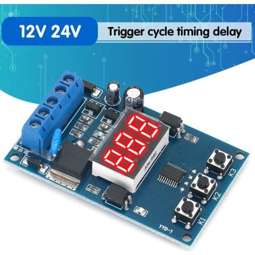 Trigger cycle timing delay electronic switch circuit / MOS tube control board / replace relay module / wide voltage