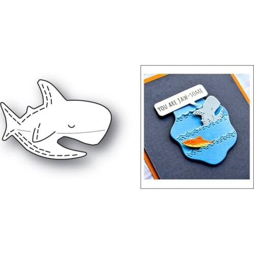 Ocean Animal Shark Pattern Photo Album Decoration 2021 New Cutting Dies for Scrapbooking Steel Craft Greeting Card Die Cut