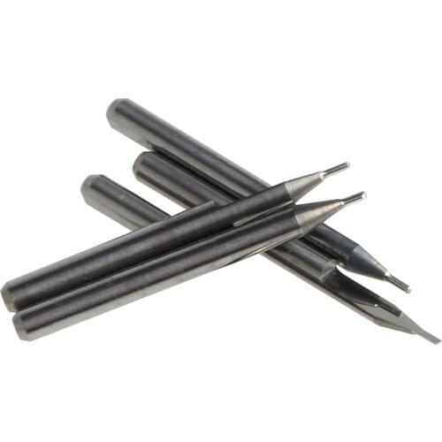 5pcs 3.175*0.8*3mm Single Blade CNC Router Bits Straight Cutter CNC Cutting Tools Wood Cutters Engraving Tool Bits