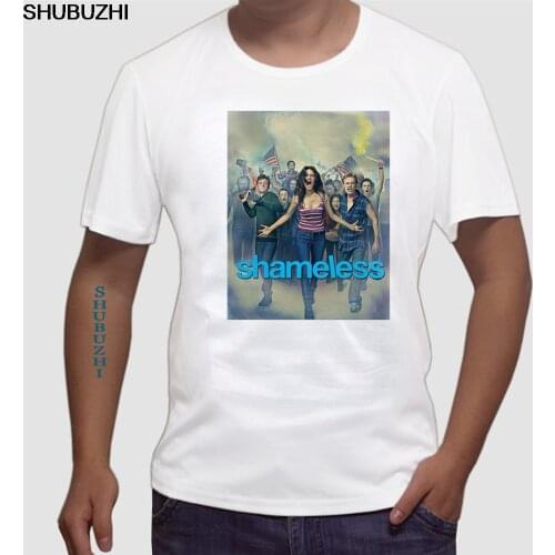 Shameless t shirt men cartoon cool funny white tshirt print T-shirt men Tees ms171 euro size