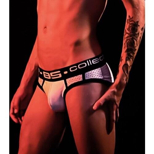 Hot Sale Men Briefs Slip Breathable Mesh Man Underpants U Convex Pouch Cuecas Cotton Underwear Men Comfortable Sexy Lingerie