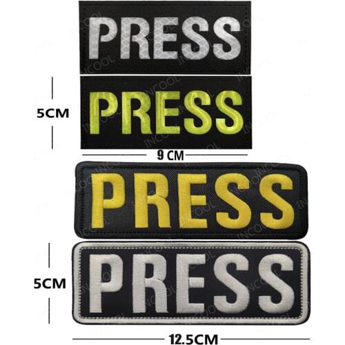 IR Infrared Reflective PRESS Lettering Patches Tactical Army Military Nylon Motorcycle Badges For Jackets Hats Backpack