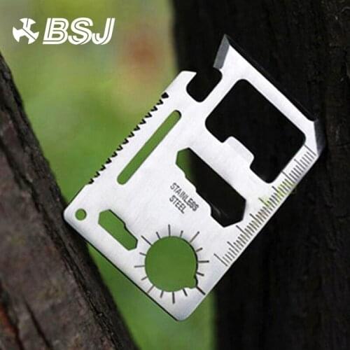 Camping Multi Purpose Tool 11 in 1 Multifunction Card Knife Pocket Survival Outdoor Surviving Tools mini knife