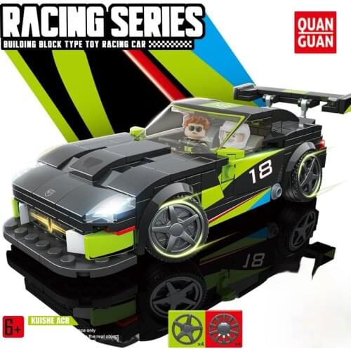 100138 eight grid super racing car series ACR building blocks boy DIY small particle assembly building blocks