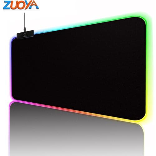 ZUOYA Extra Large RGB Mouse Pad USB Wired Gaming Gamer Mousepad Keyboard Non-slip PC Desk Mat keyboard pad Natural Rubber