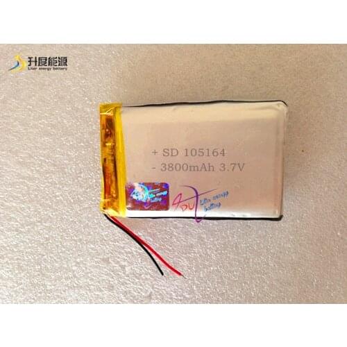 Liter energy battery 105164 3.7V 3600mAh 105065 Lithium Polymer Li-Po li ion Rechargeable Battery For Mp3 MP4