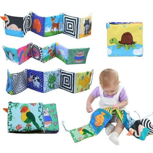 Multi-Touch Colorful Bed Bumper Baby Toys Crib Bumper Newbron Cloth Book Infant Rattles Baby First Book Baby Toys 0 12 Months