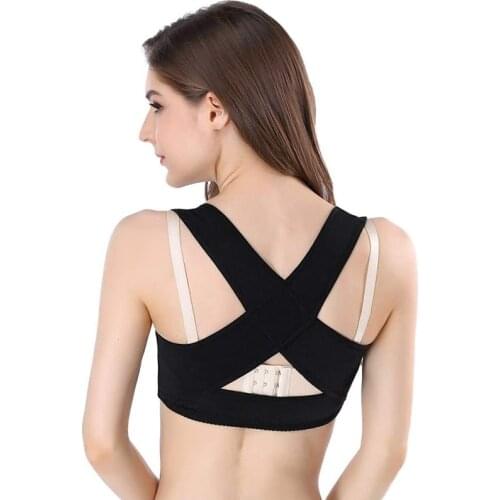 Chest Brace Up for Women Posture Corrector Shapewear Tops Compression Bra Support Vest Shaper