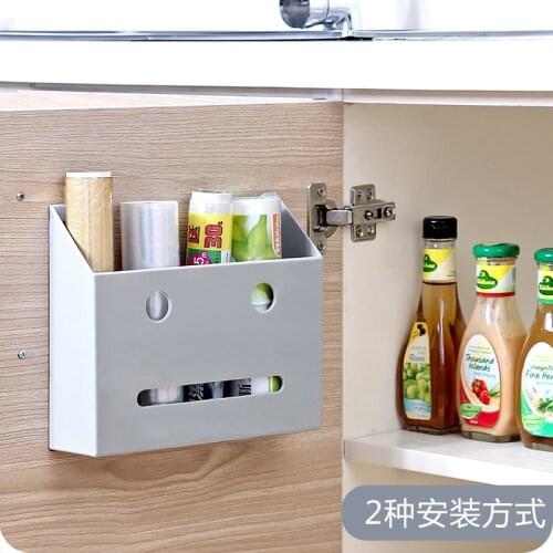 Bathroom Organizer Simple Wall-mounted Storage Rack Kitchen Shelf Paper Towel Holder