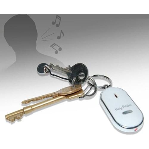 Support Dropshipping Anti-Lost LED Key Finder Find Locator Keychain Whistle Beeps Sound Control Torch