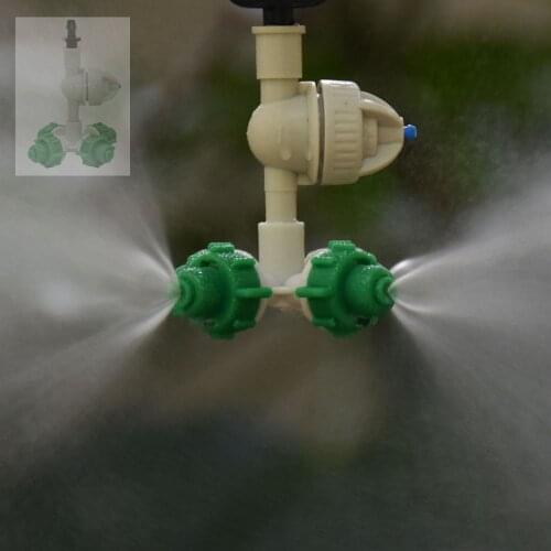 Greenhouse Hanging Cross Misting Sprinkler Anti Drip Misting Nozzle Garden Atomized Humidifying sprayer 1pcs