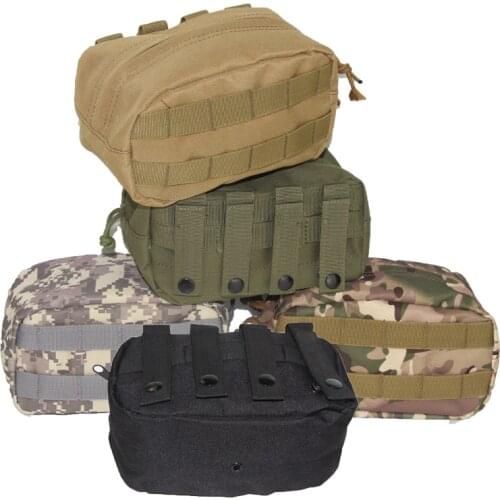 Outdoor Tactical Horizontal Molle Pouch Waist Tactical Emergency Survival pockets Recovery Camping Airsoft Drop Tool Phone pouch