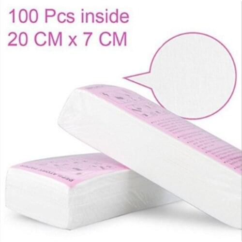100pcs Hair Removal Depilatory Nonwoven Epilator Wax Strip Paper Roll Waxing Health Beauty 500packs