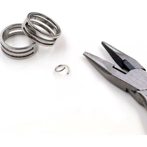 2pcs Stainless Steel Jump Ring Open Closing Finger Jewelry Making Tools Fit DIY Craft Circle Bead Pliers Opening Helper Tools