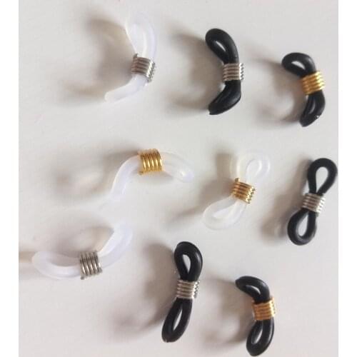 Hot 10pcs Mirror Leg Anti-Slip Sleeve Fixed Ear Hook Hypoallergenic Foot Cover Anti-Slip Earmuffs Diy Eyewear Accessories