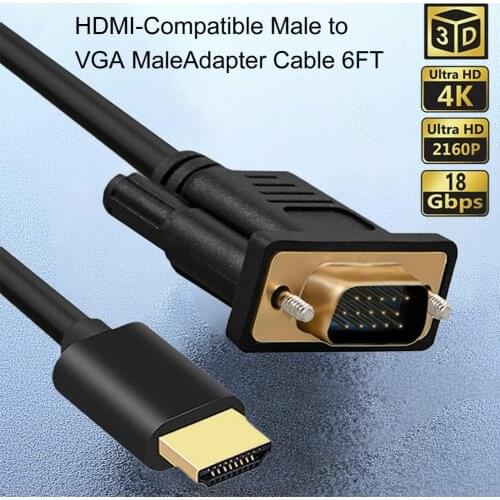 Adapter Gold Plated Powered Metal HDMI-Compatible Computer Cable Converter for PC