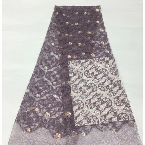 African Lace Fabric 2021 High Quality French Tulle Lace Fabric Nigeria Sequin Lace Embroidery Fabric Clothes XX37291