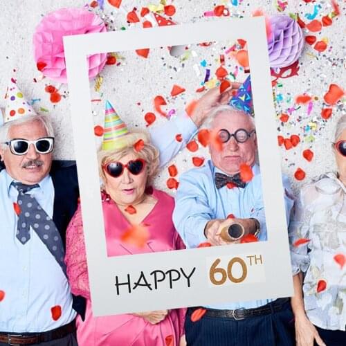 White 68*48cm Paper Photo Frame Booth Props for Happy Birthday Party Photobooth Event Decoration Photobooth Props Christmas