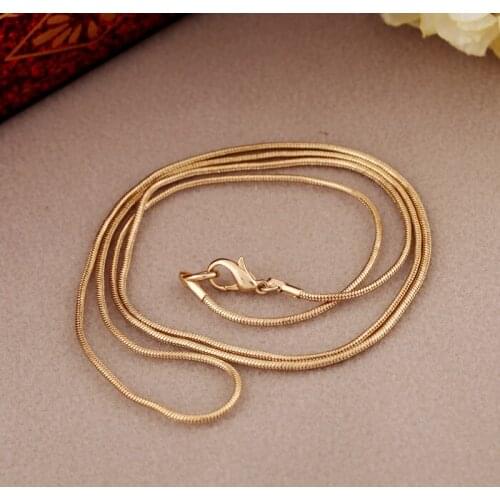 Free shipping 10pcs/ lot fashion jewelry accessories gold copper snake chain 1.2cm thickness 75cm long