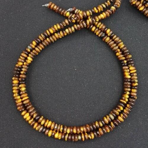 Wholesale Fashion natural tiger eye abacus stone beads 3x6mm for diy jewelry making bracelets 180pcs/lot